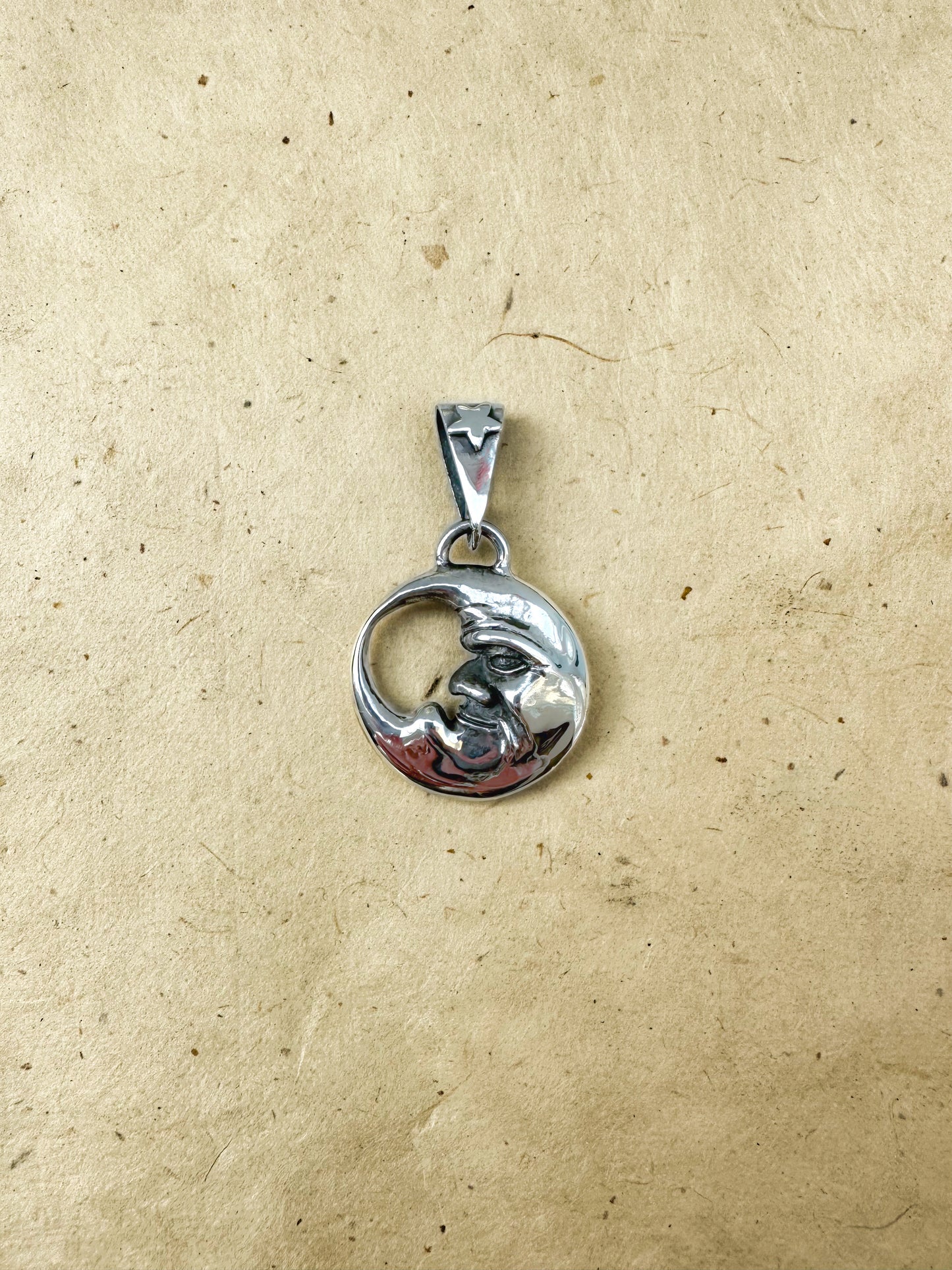 Double Sided Moon Face Pendant